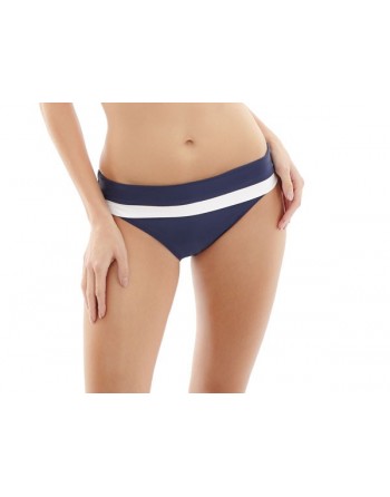 panache swim anya cruise bas de bikini à revers 34-46 bleu/blanc