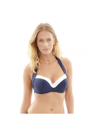 Panache Swim Anya Cruise Multiway Bikini Beha Grote Cupmaten - Navy/White - SW1094