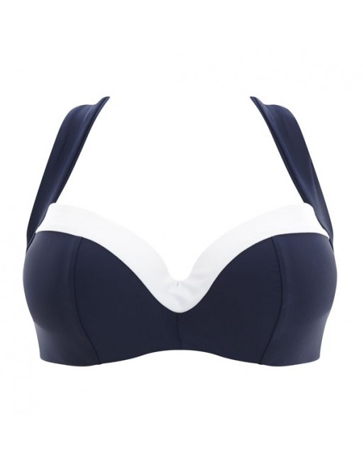 Panache Swim Anya Cruise Multiway Bikini Beha Grote Cupmaten D Tot K / T. EU65 tot 85 - Navy/White - SW1094