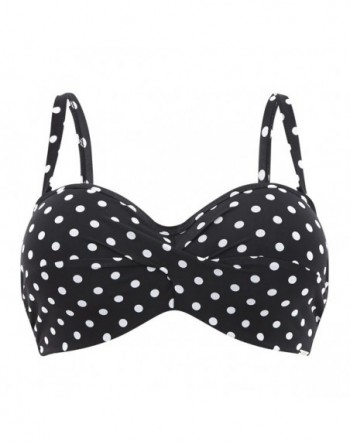Panache Swim Anya Spot Bandeau Strapless Bikini Beha Grote Cupmaten D Tot I / T. EU65 Tot 90 - Black&White - SW1013