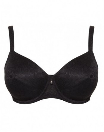 Ulla Dessous Alice Soutien-Gorge Emboitant Grandes Tailles De Bonnets H à I / T. EU70 à 110 - Noir - 3825