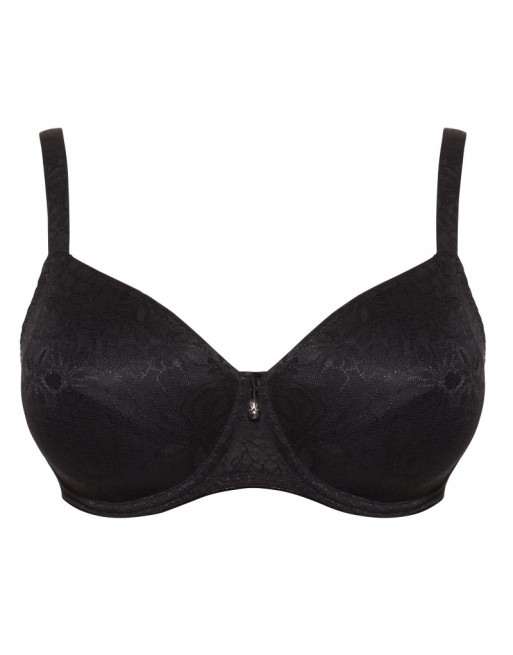 Ulla Dessous Alice Soutien-Gorge Emboitant Grandes Tailles De Bonnets H à I / T. EU70 à 110 - Noir - 3825