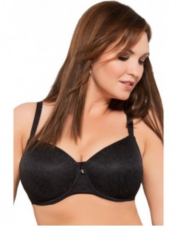 Ulla Dessous Alice Soutien-Gorge Emboitant Petites Et Grandes Tailles 70-110 Bonnet H à I - Noir - 3825