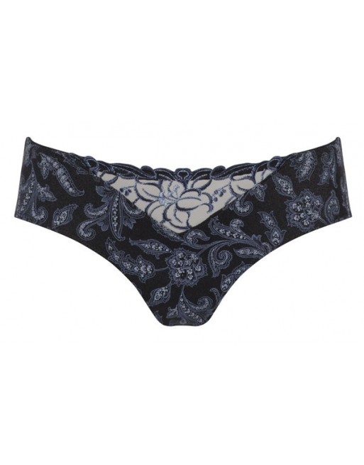 Ulla Dessous Zoë Hipster Petites et Grandes Tailles EU38 à 60 - Noir/Bleu - 4130