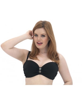 curvy kate swim luau love haut de bikini balconnet moulé bonnets profonds 75k-90o noir