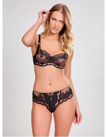 Panache Clara Slip Petites - Grandes Tailles 34 à 46 - Taupe/Noir - 7252