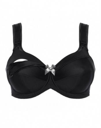 Ulla Dessous Lilly Soutien-Gorge Allaitement à Armatures Grandes Tailles De Bonnets G à L / T. EU70 à 110 - Noir - 6124