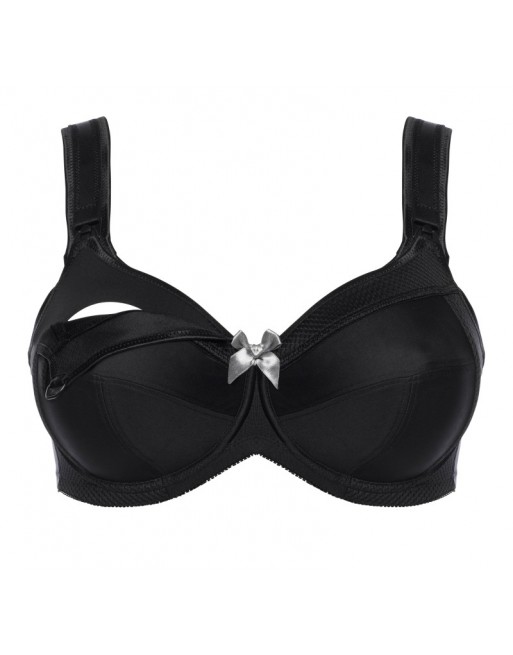 Ulla Dessous Lilly Voedingsbh Met Beugel Grote Cupmaten G Tot L / T. EU70 Tot 110 - Zwart - 6124