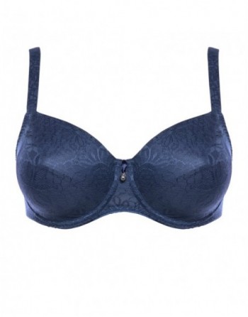 Ulla Dessous Alice Soutien-Gorge Emboitant Grandes Tailles De Bonnets H à I / T. EU70-110 - Indigo - 3826