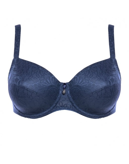 Ulla Dessous Alice Soutien-Gorge Emboitant Grandes Tailles De Bonnets H à I / T. EU70-110 - Indigo - 3826