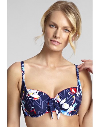 Panache Swim Milano Haut De Bikini Balconnet Grandes Tailles De Bonnet - Zig Zag Floral - SW1152