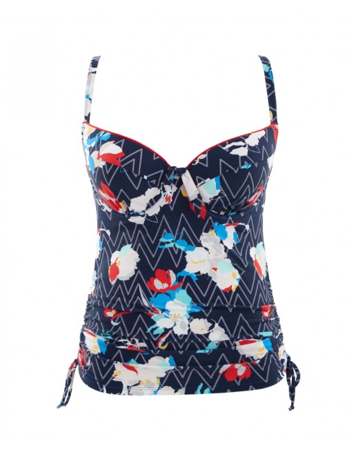 Panache Swim Milano Tankini + Armatures Grandes Tailles De Bonnets - Zig Zag Floral - SW1151