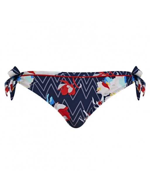 Panache Swim Milano Bas De Bikini Taille Basse À Lacets Petites Et Grandes Tailles EU34 à 46 - Zig Zag Floral - SW1158