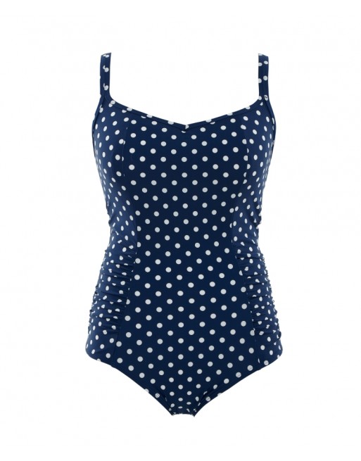 Panache Swim Anya Spot Badpak Grote Cupmaten D Tot  K / T. EU65 tot 90 - Navy/Ivory - SW1010