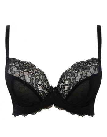 Panache Ana Soutien-Gorge Plongeant Grandes Tailles De Bonnets D à M / T. EU60 à 85 - Noir - 9396