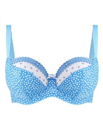 Cleo by Panache Minnie Soutien-Gorge Balconnet Petites Tailles De Bonnet - Sky Blue Spot - 7431