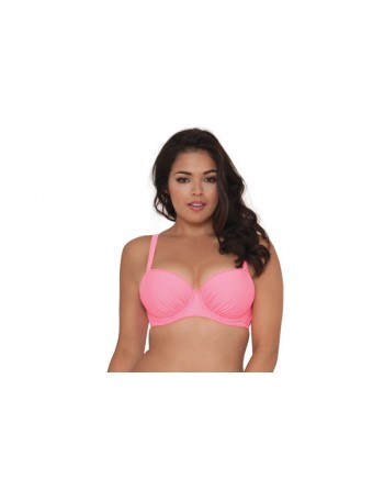 curvy kate swim jetty voorgevormde balconnet bikini beha grote cupmaten 75m-75n flamingo