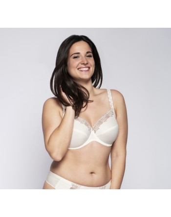 ulla dessous mila soutien-gorge plein buste grandes tailles écru