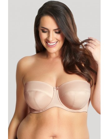 Sculptresse Dana Soutien-Gorge Bandeau Sans Bretelles Grandes tailles De Bonnets D à M / T/ EU75 à 105 - Linen - 9670