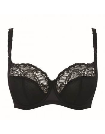 Panache Jasmine Soutien-Gorge Balconnet Petites Et Grandes Tailles EU60 à 85 Bonnet D à K - Noir - 6951