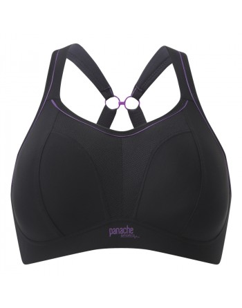 panache sport soutien-gorge de sport sans armatures noir bonnet b-k