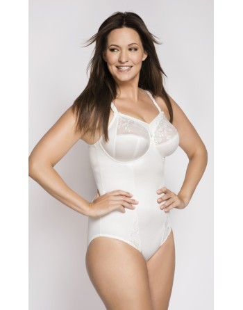 ulla dessous ella  shapewear body grote cupmaten h-i / t. 75-100 écru