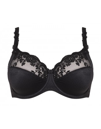 Ulla Dessous Ella Soutien-Gorge Emboitant Petites Et Grandes Tailles De Bonnets B à G / T. EU75 à 130 - Noir - 3623