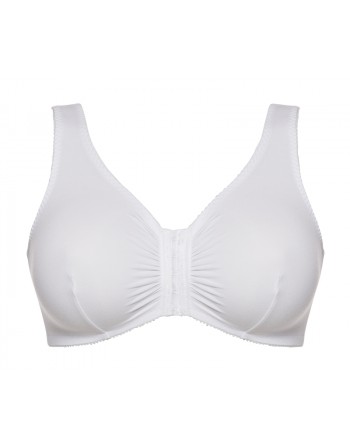 Ulla Dessous Soutien-Gorge De Nuit Avec Fermeture À L'Avant Petites Et Grandes Tailles EU 75 à 130 - Blanc - 1263