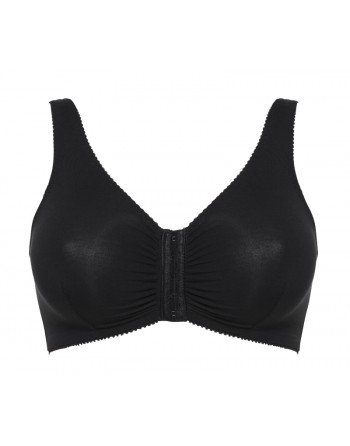 Ulla Dessous Soutien-Gorge De Nuit Avec Fermeture À L'Avant Petites Et Grandes Tailles EU 75 à 130 - Noir - 6328