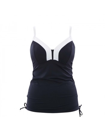 Panache Swim Catarina Tankini Grandes Tailles De Bonnets - Midnight/white - SW1351