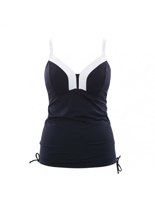 Panache Swim Catarina Tankini Grandes Tailles De Bonnets - Midnight/white - SW1351