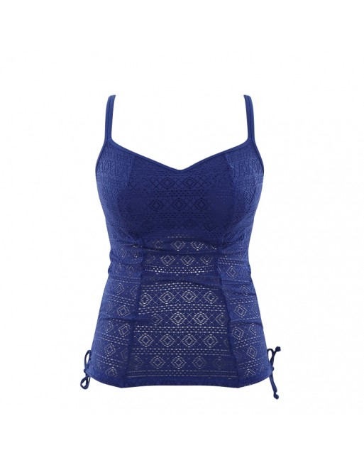 Panache Swim Anya Crochet Tankini Grandes Tailles De Bonnets D à M / T. EU65 à 85 - French Blue - SW1259