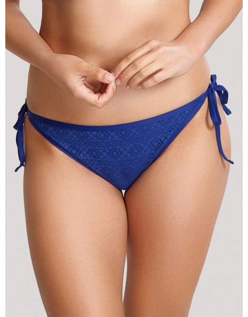 Panache Swim Anya Crochet Bas De Bikini à Nouer Taille Basse Petites Et Grandes Tailles EU34 à 46 - French Blue - SW1256