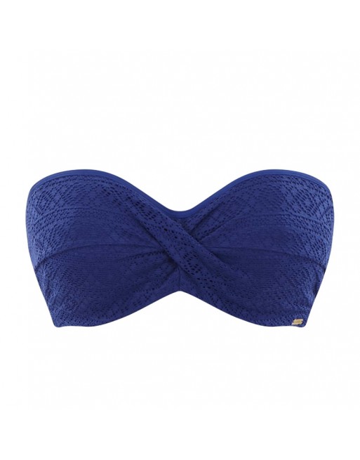 Panache Swim Anya Crochet Haut De Bikini Bandeau Grandes Tailles De Bonnets D à K / T. EU65 à 85 - French Blue