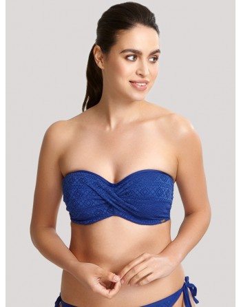 Panache Swim Anya Crochet Twist Bandeau Bikini Beha Grote Cupmaten - French Blue - SW1253