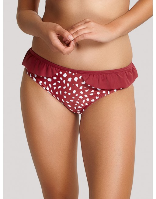 Panache Swim Mila Bas de Bikini Avec Volant Petites Tailles - Brick Red - SW1346