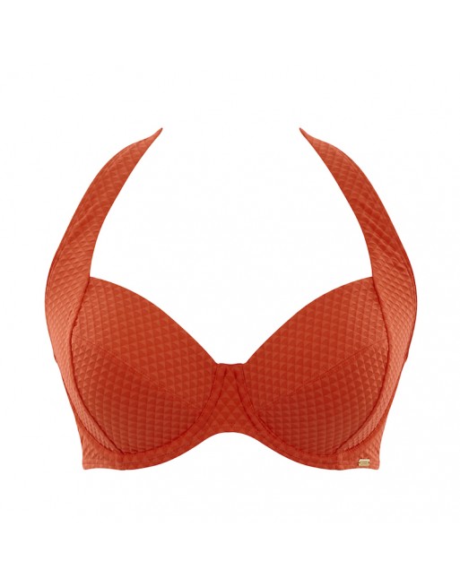 Panache Swim Echo Halter Bikini Beha Grote Cupmaten D Tot H / T. EU65 Tot 85  - Orange - SW1325