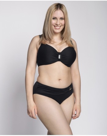 Ulla Dessous Saint-Tropez Bas de Bikini Petites - Grandes Tailles EU34 à 54 - Noir - 9133