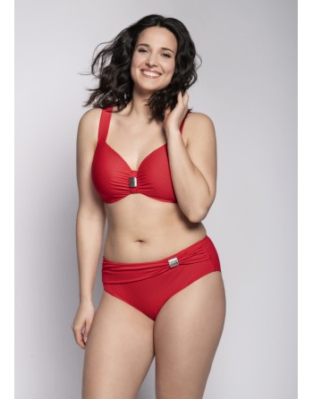 Ulla Dessous Saint-Tropez Bas de Bikini Petites - Grandes Tailles - 36-54 - Rouge - 6391