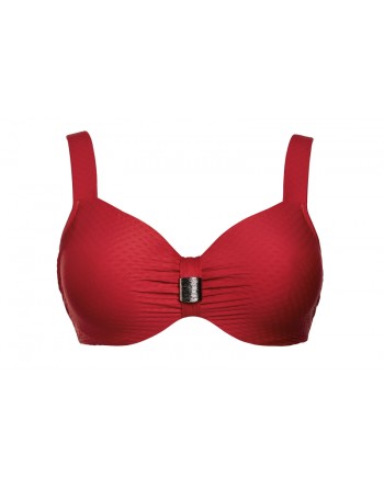 Ulla Dessous Saint-Tropez Haut De Bikini Emboitant Petites Et Grandes Tailles De Bonnets B à K / T. EU70 à 110 - Rouge - 9122