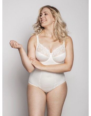 ulla dessous ella shapewear body grote maten 75-120 cup b-g écru