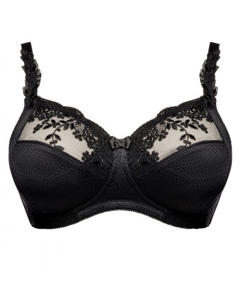 Ulla Dessous Ella BH Zonder Beugel Grote Cupmaten D Tot L / EU75 Tot 120 - Zwart - 3628