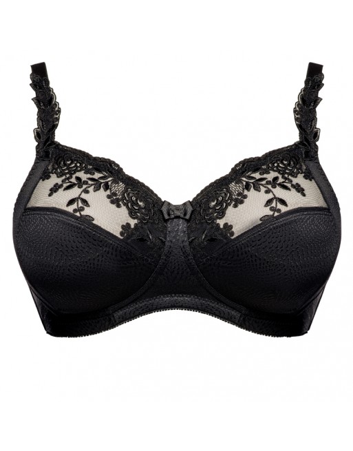 Ulla Dessous Ella BH Zonder Beugel Grote Cupmaten D Tot L / EU75 Tot 120 - Zwart - 3628