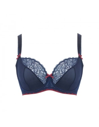 Curvy Kate Ellace Soutien-Gorge Balconnet Grandes Tailles De Bonnet - Navy/Wine