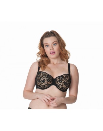 curvy kate vixen balconnet beha grote cupmaten 75d-75l black/almond