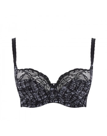 Panache Jasmine Soutien-Gorge Balconnet Grandes Tailles De Bonnet D à K / T. EU60 à 85 - Heritage Print - 6951