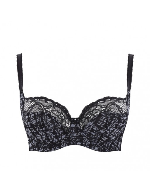 Panache Jasmine Soutien-Gorge Balconnet Grandes Tailles De Bonnet D à K / T. EU60 à 85 - Heritage Print - 6951