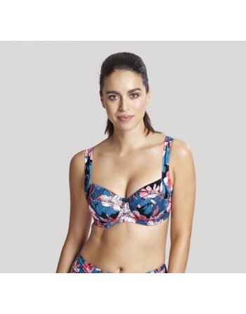 Panache Swim Anya Riva Print Haut de Bikini Emboitant Petites Et Grandes Tailles EU65-85 Bonnet D à O - Blue Floral -  SW1405