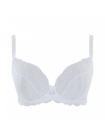 Panache Ana Soutien-Gorge Plongeant Grandes Tailles De Bonnets D à M/ T. EU60 à 85 - Blanc - 9396