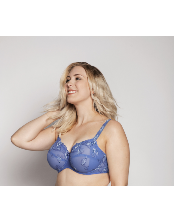 Ulla Dessous Carla Soutien-Gorge Petites Et Grandes Tailles 70-120 Bonnet B à G - Bleu Jacynthe - 2123